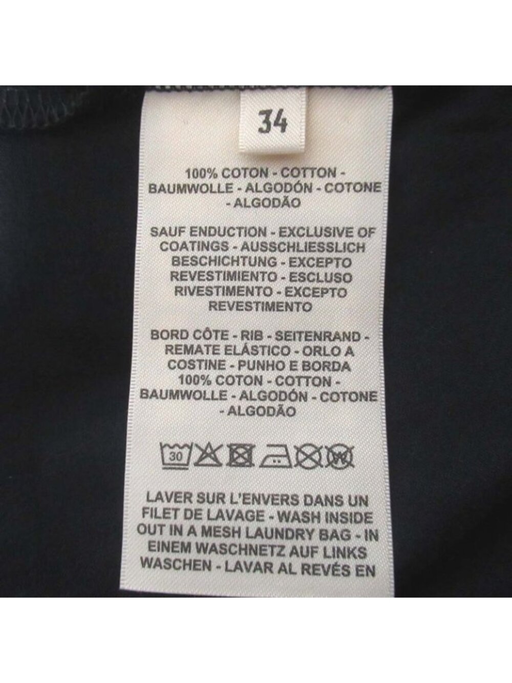 Hermes Short Sleeve Knee Length Cut And Sewn Dress Size 34 Black 23AW - Picture 4 of 8